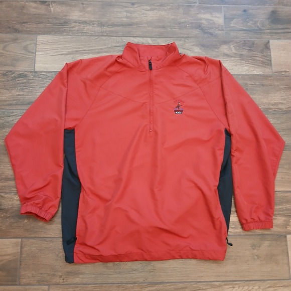 Bethpage Black Jacket Mens XL‎ Red Nike Golf US Open 2009 Pullover Windbreaker - Picture 1 of 12